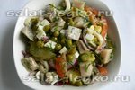 Салат с кальмаром и картофелем