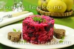 Винегрет квашеной капустой и яблоками