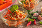 Маринованные кабачки по-корейски быстрого приготовления с морковью